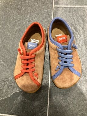 Camper Kids twin style Tan Suede shoes Peu/ EU 25-US 7